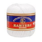 Пряжа Камтекс Мерсеризованный хлопок / уп.10 мот. по 50 г, 200 м, 002 отбелка