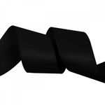 Лента репсовая (в рубчик) 50.0 мм, цв. 030 черный For Hobby, уп. 22.86м (±1м)