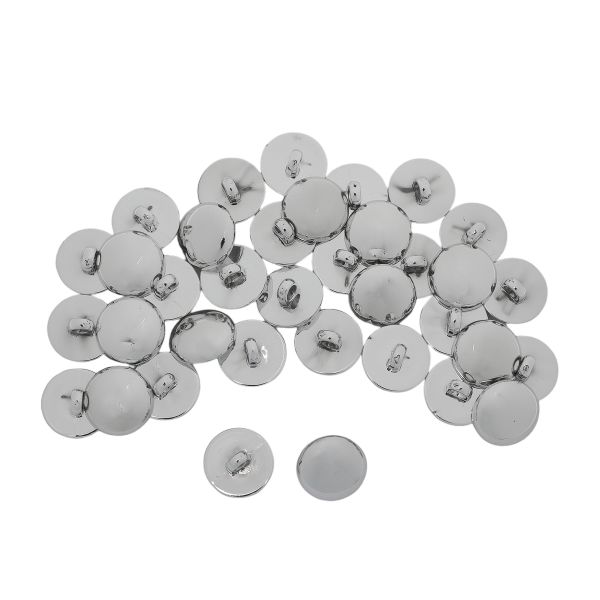 Пуговицы на ножке 28L (18мм) (Silver (серебристый)), 36 шт