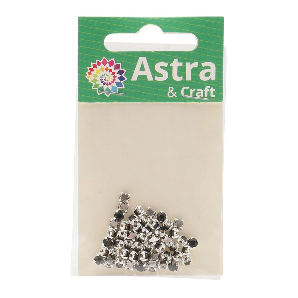 Хрустальные стразы в цапах/серебро, 4мм, 50 шт/упак, Astra&Craft (39 серый), 4AR159/166
