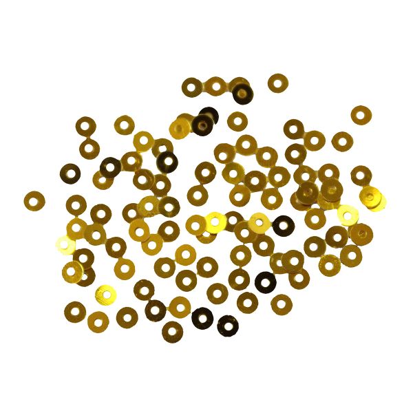 Пайетки плоские 3 мм, упак. 10 гр, Астра, A1 золото, уп.10 шт