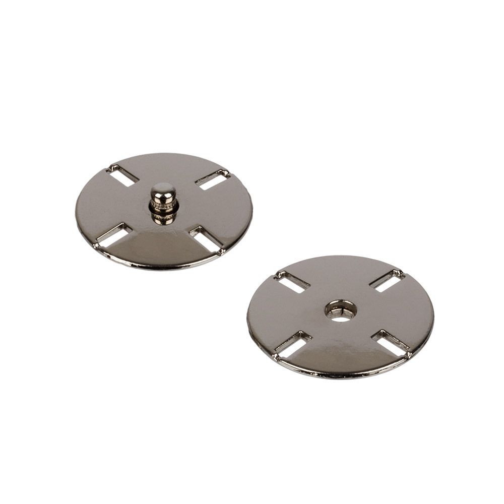 Кнопка пришивная металл ⌀23 мм, 5 шт, 01 никель, Gamma KLH-23