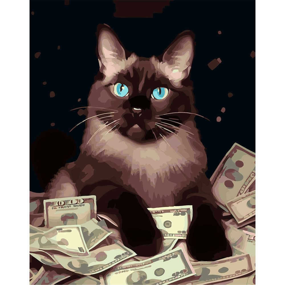 Cristyle, Кот и деньги, 40х50 см