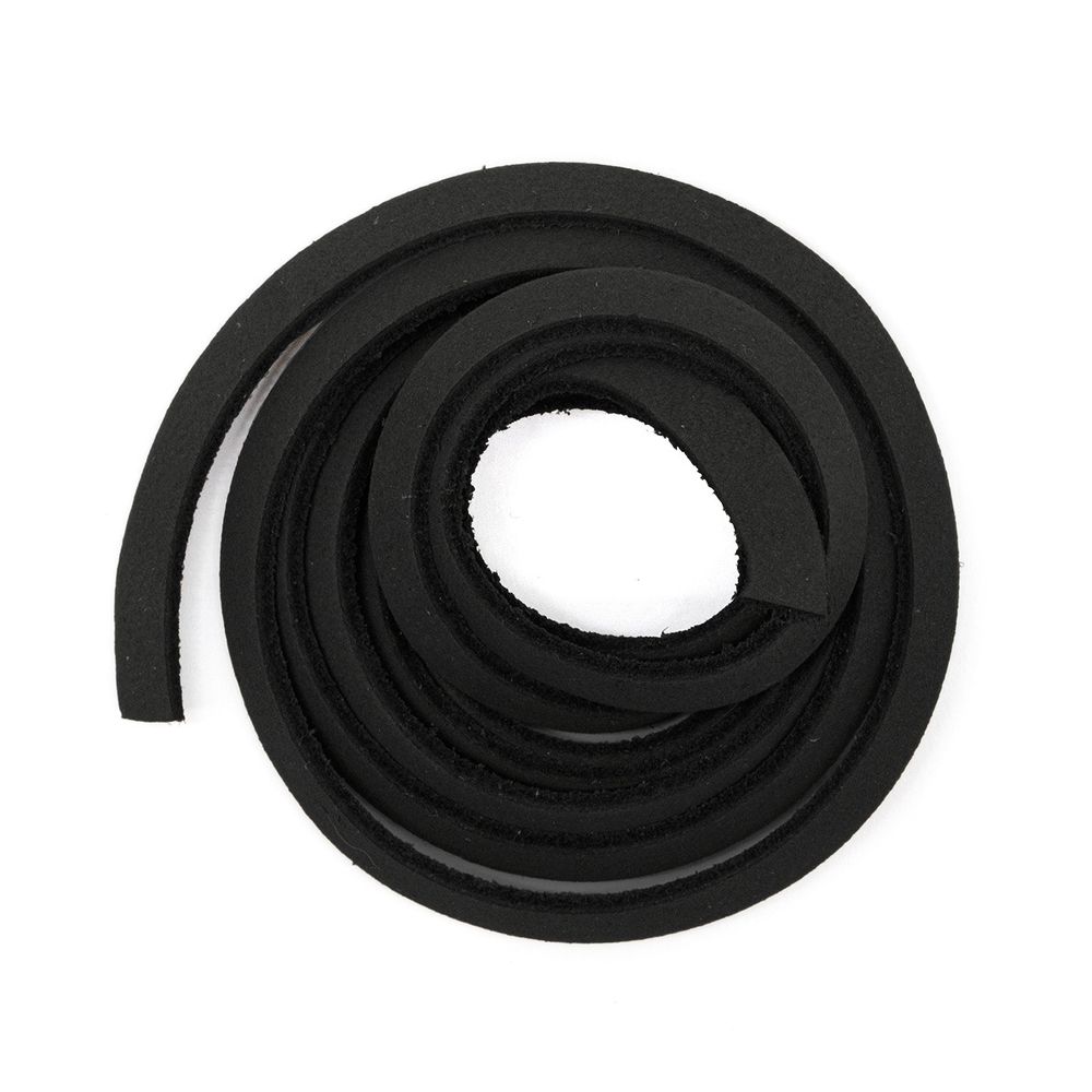 Шнур кожа натуральная ⌀5.0 мм / 1 метр, дизайн 302,100% кожа, черный