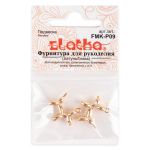 Подвеска для бижутерии собака 17х14 мм, 10 шт (5х2 шт), 02 под золото, Zlatka FMK-P09