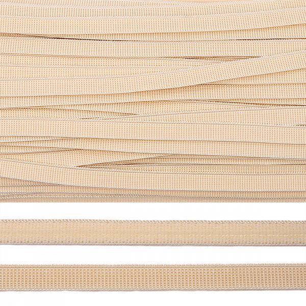 Резинка бельевая (с силиконом) 8.0 мм / 50 метров, цв.S180 бежевый песочный