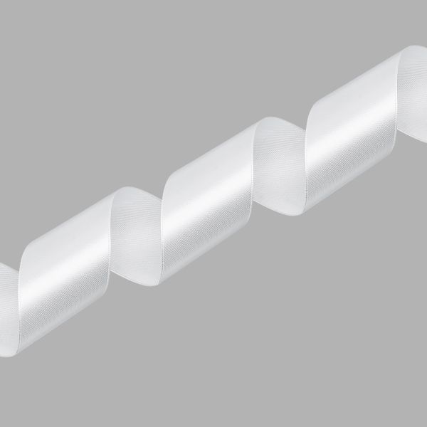 Лента атласная 1-сторонняя 50.0 мм / 22.86±1 метров, 002 белый, Globus