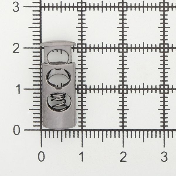Фиксатор (зажим) для шнура металл 2 отв. ⌀4,4 мм, 23х8 мм, металл (чер.никель), 20 шт