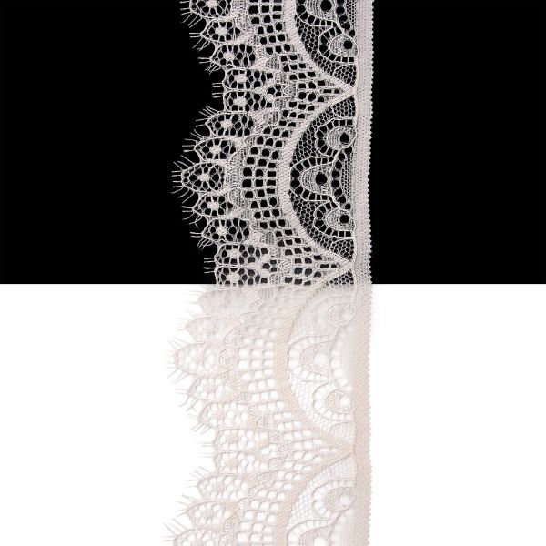 Кружево эластичное (стрейч) 60 мм / 3 метра, C571 молочный