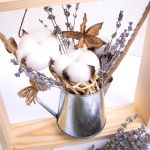 Декоративные элементы, 5 шт, 33 см, 01 веточка хлопка, Blumentag CTW-04