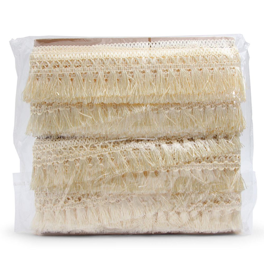 Бахрома отделочная 50.0 мм / 25 метров, кисти, а503 молочный