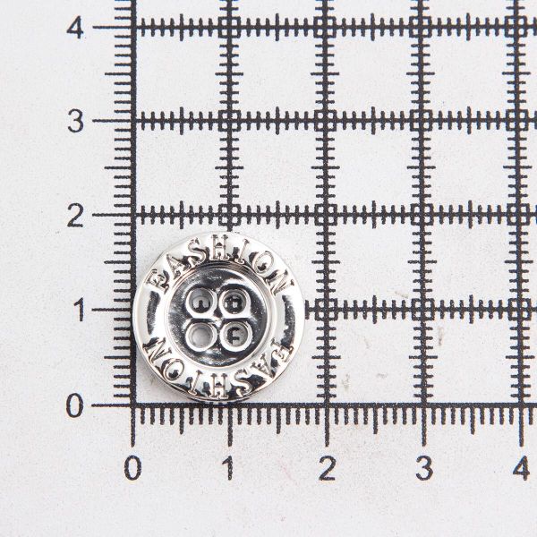 Пуговицы 4 прокола 28L (18мм), (Silver (серебристый)), 36 шт