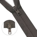 Молния трактор Arta Т6 (6 мм) 2 зам., разъем., 60 см, 123 графит, 5 шт