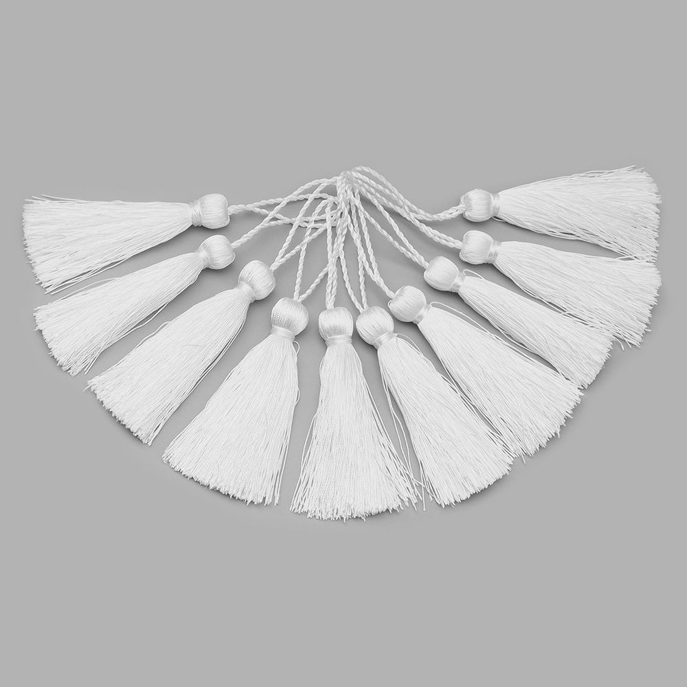 Кисти шторные 70.0 мм, вискоза, цв.001 белый, 5 шт