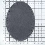 Заплатки пришивные из замши, овал 8х10,9см с перфорацией, 2 шт, 100% кожа, 26 серый, 59124