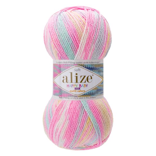 Пряжа Alize (Ализе) Happy Baby new Multi Colors / уп.5 мот. по 100 г, 320м, 52991 секционный