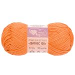 Пряжа Люблю вязать Фитнес 100 / уп.6 мот. по 50 г, 100 м, 210 абрикосовый краш