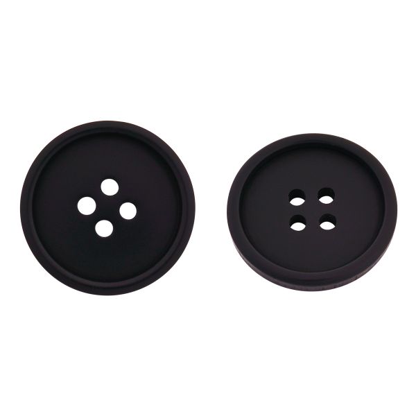 Пуговицы 4 прокола черная матовая 40L=25 мм, 36 шт, CB2P9-05