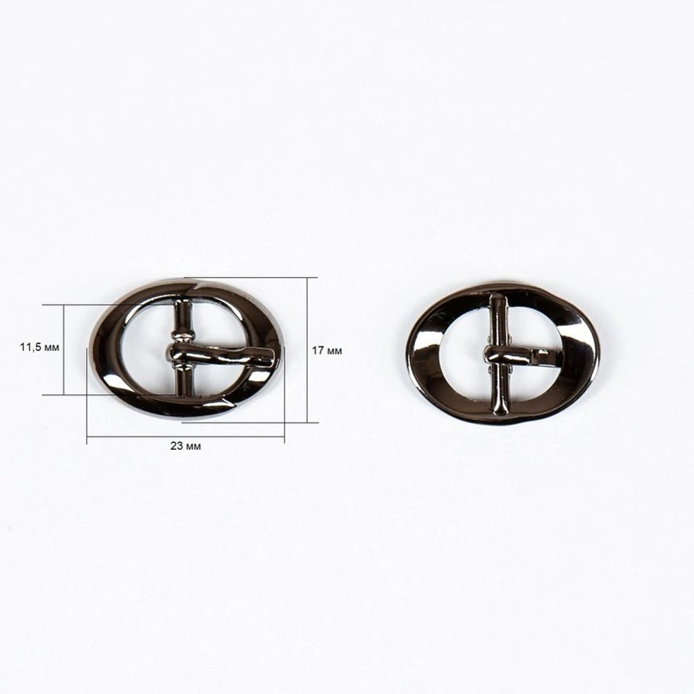 Пряжка 11,5 мм чер.никель мет, 20 шт