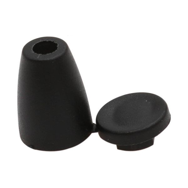 Наконечник для шнура пластик колокол ⌀6/9 мм, 14х11 мм, ПП, черный, 100 шт