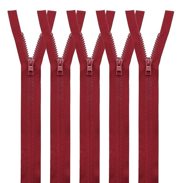 Молния трактор Arta Т6 (6 мм) 1 зам., разъем., 75 см, цв. 008 красный, уп.5 шт