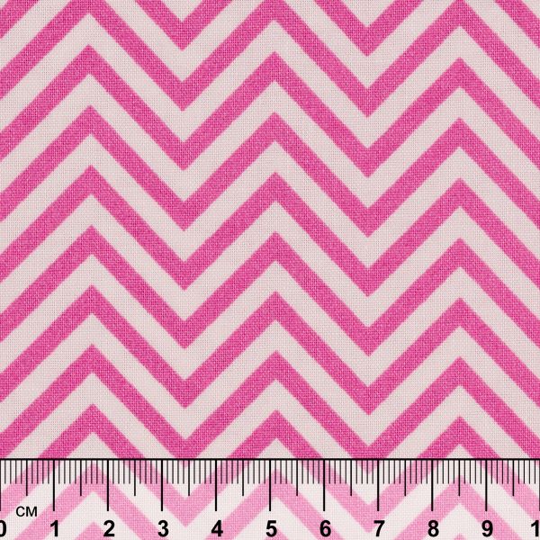 Ткань для пэчворка Peppy Бабушкин сундучок, рулон 112 см / 5 метров, БС-26 зигзаг я.розовый, Peppy