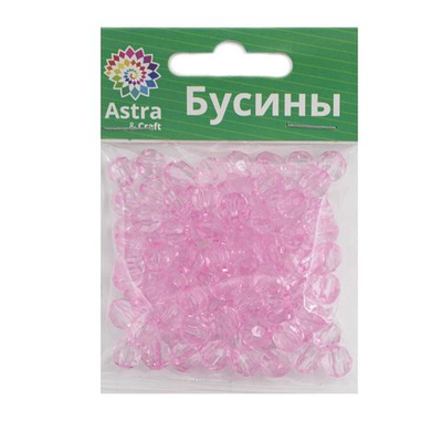 Бусины акрил ⌀8 мм, 25 г, Astra&Craft, 3