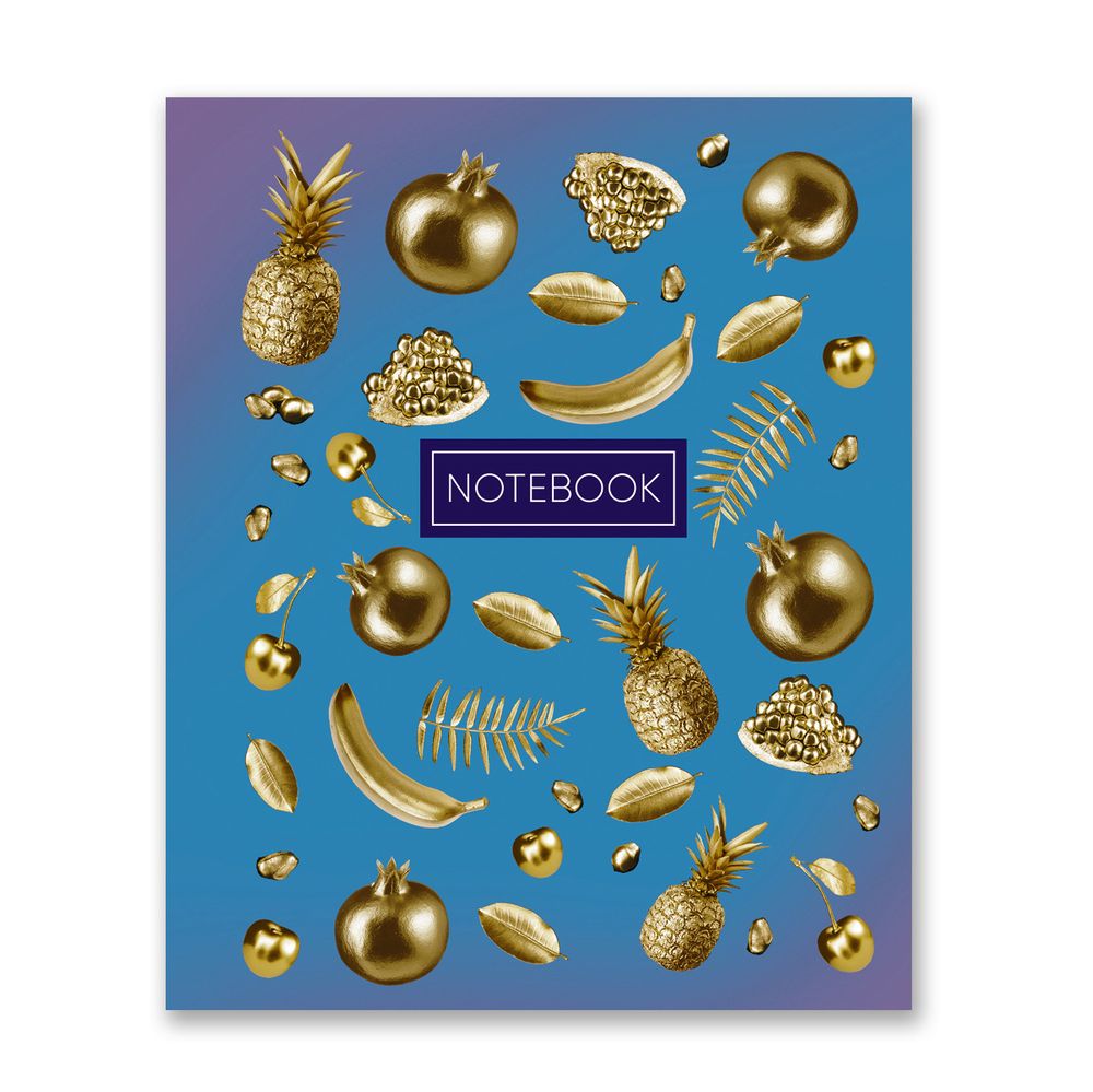 Бизнес-блокнот, матовая ламинация + выборочный лак, A5+ 80 л. 18 шт, клетка, Золотой гранат 000448, Светоч 80ББТ5_4_5_1