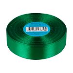 Лента атласная 1-сторонняя 25.0 мм / 33±2 метра, №035 зеленый, в термоплёнке, Gamma