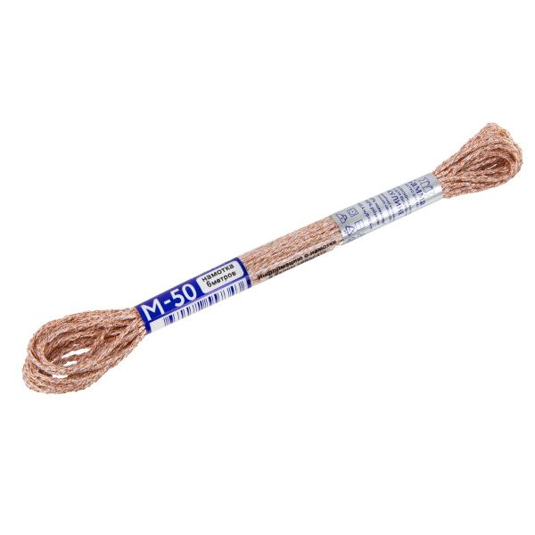 Мулине Gamma металлик NM 12 мотков по 6 метров, M-50 белый/золотистый, Gamma MOULINE