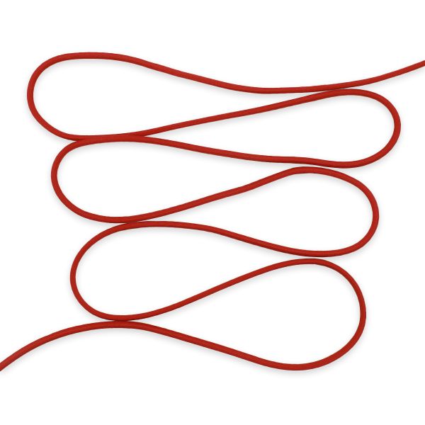 Резинка шляпная (шнур эластичный) ⌀3.0 мм / 30 метров, красный