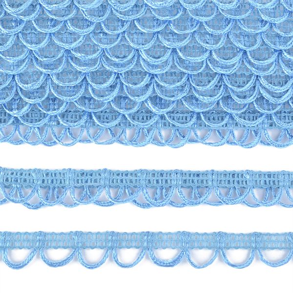 Тесьма отделочная UU 177 св.голубой 18-19 мм, уп.16,45м