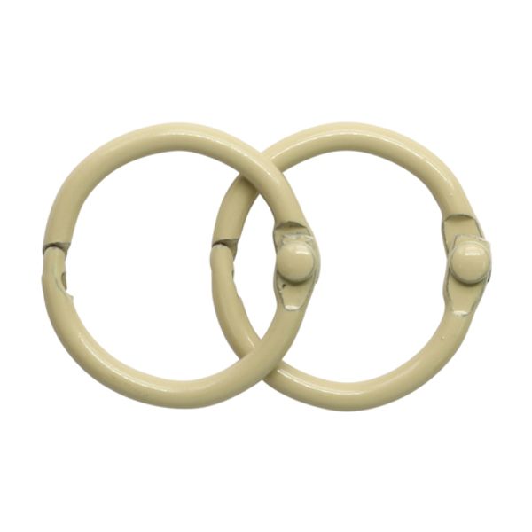 Кольца для альбомов 2см, уп/2 шт, молочный