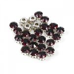 Стразы пришивные в цапах стекло MS.524.F, цв.т.фиолетовый 8 мм, уп. 288 шт