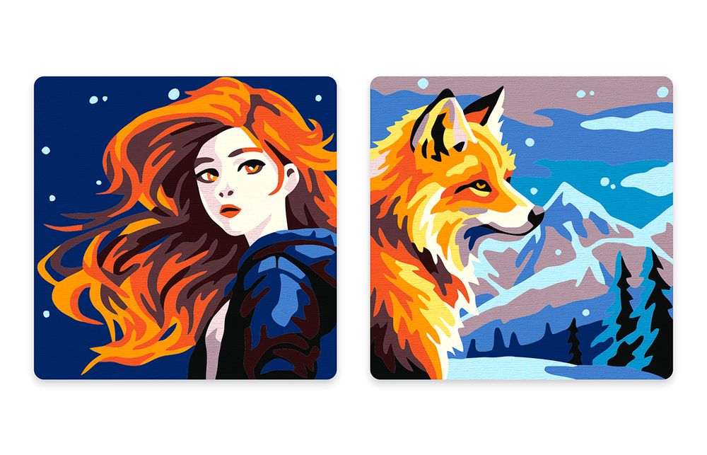 Картина по номерам Фрея PNBM-015, Рыжая душа, (на магните) 9х9 см