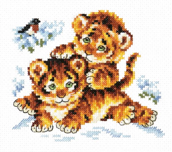 Набор для вышивания нитками Чудесная игла, Безмятежное детство, 14х12 см