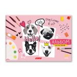 Альбом для рисования 100 г/м², A4 29х20.5 см, 20 шт, на скобе 24 л, 24АЛСК4_000204 Живи на полную, Светоч