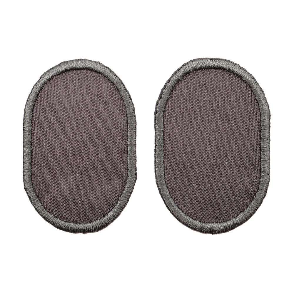 Термоаппликация Овал 5,5х8,5см, уп. 2 шт, цв.серый
