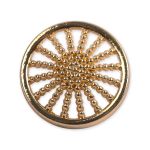 Пуговицы на ножке металл 15 мм, 6 шт, 30 золото, Blitz MB 0255