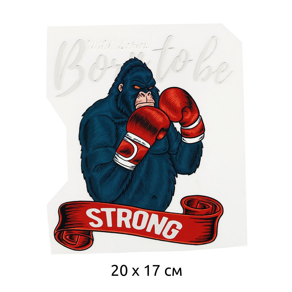 Термотрансфер TY.1323 Born To Be Strong 20х17см, уп.10 шт