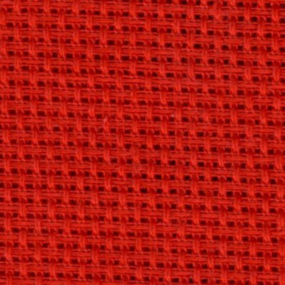 Канва средняя №563 (465) (10смх55кл) (100%Хл) шир.150 см цв.красный, 5 метров