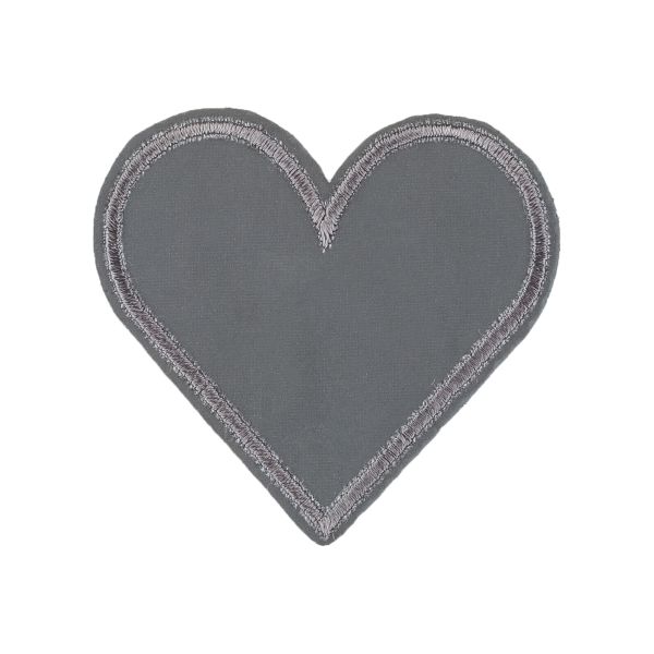 Термоаппликация L №30/5, 5 шт, L093 сердце светоотраж. 4.3х4.5 см, Gamma