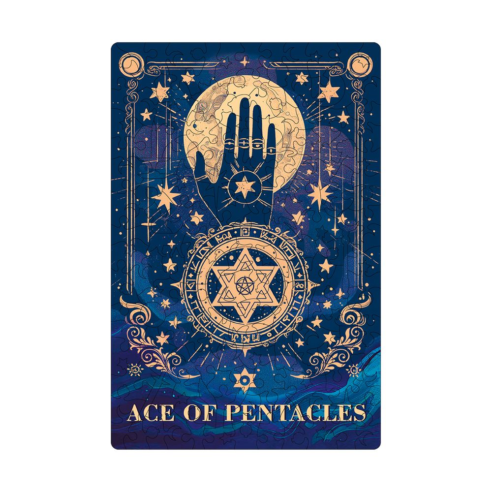 Пазл фигурный деревянный 150 элементов, PZLF-026 Звездное Таро. Туз пентаклей, Фрея