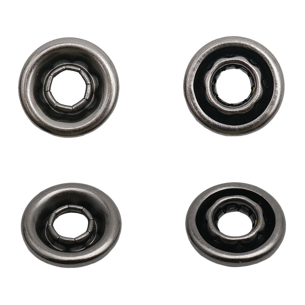 Часть кнопки рубашечной ⌀9 мм (B-часть), черн. никель мет, B, 100 шт, BIG