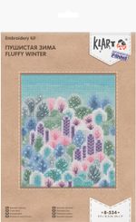 Набор для вышивания нитками Klart, Пушистая зима
