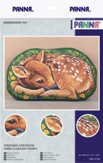 Набор для вышивания нитками Panna, Подушка Олененок, 45х26,5 см