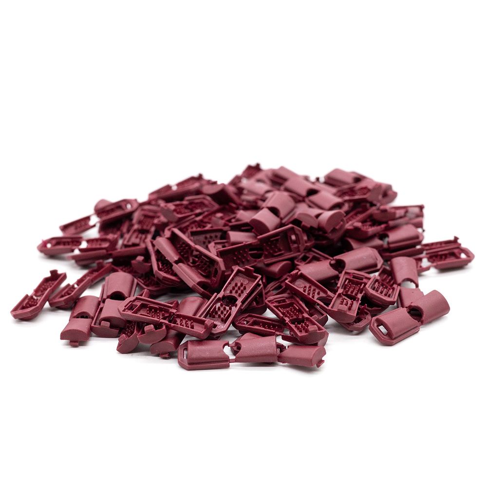 Наконечник для шнура пластик 13х9 мм, ПП, бордовый, 100 шт