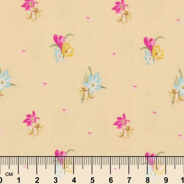 Ткань для пэчворка Peppy Весенний этюд, отрез 50х55 см, 146 г/м², ВЭ-16 желтый, Peppy