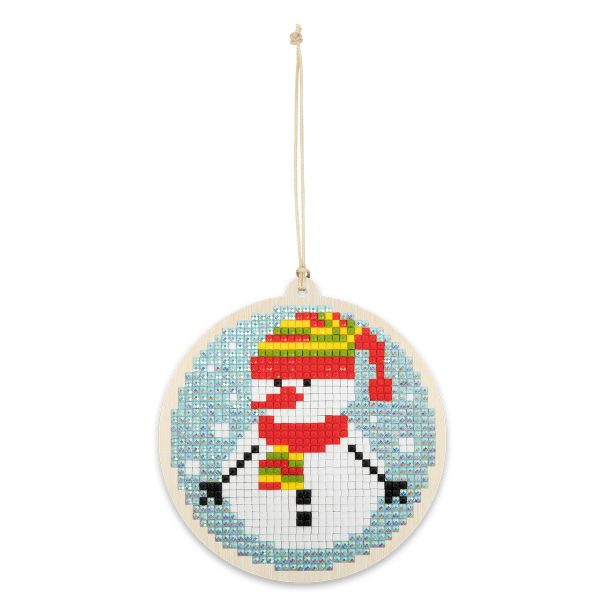 Алмазная (кристальная) мозаика Фрея, Снеговичок, 9х9.5 см