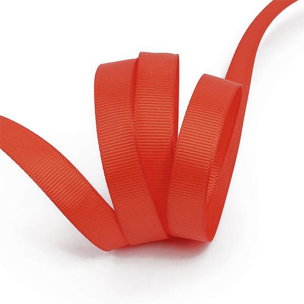 Лента репсовая (в рубчик) 10.0 мм, 235 класс.красный, уп. 27,4м